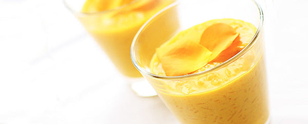 Jubiläumsmenü Dessert: Kheer (Safran-Rosenwasser-Dessert)