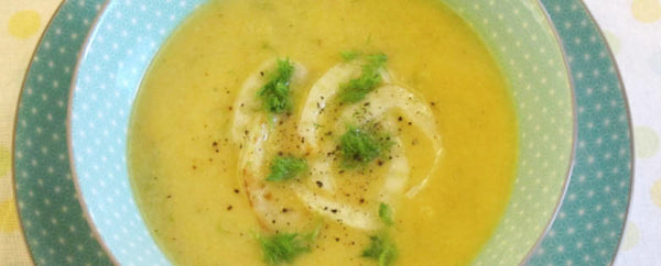 Polenta-Fenchelsuppe für den Abend