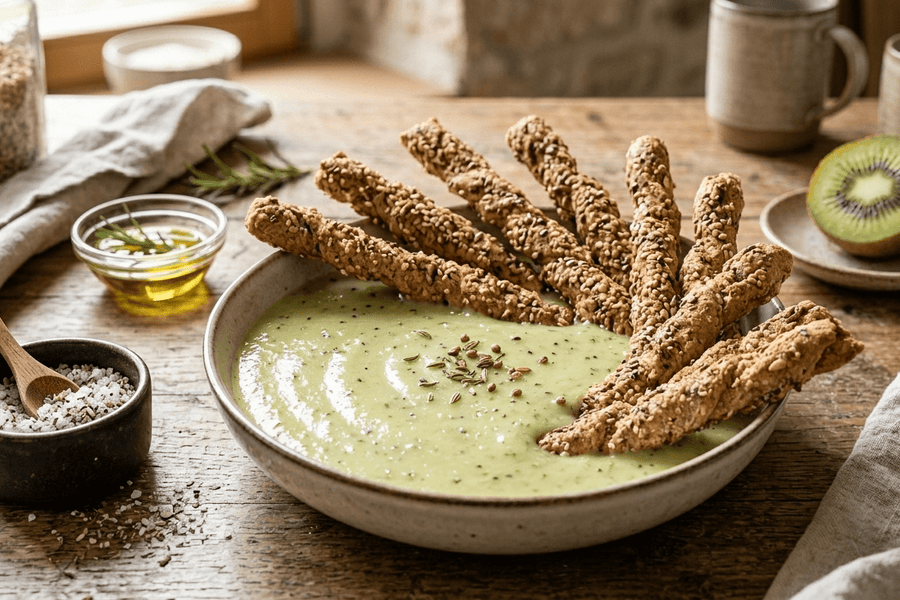 Zubereitung Kawasakinaki Kiwi-Cremesauce