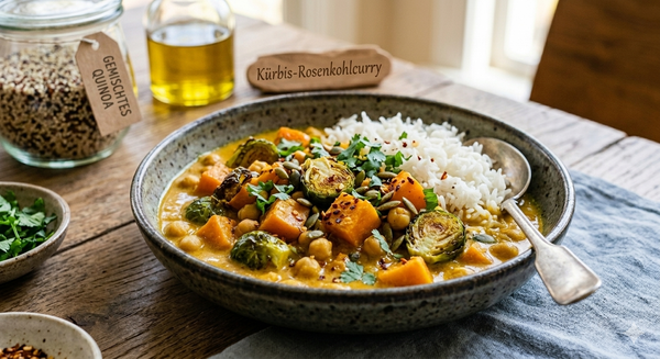 Kürbis-Rosenkohlcurry
