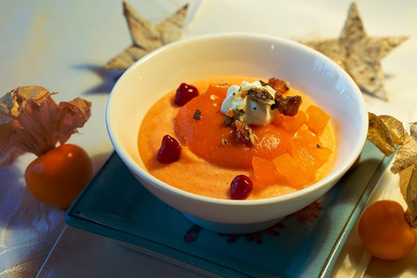 Kürbis-Orangencreme mit Kürbiskrokant
