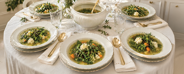 Frühlingssuppe mit frischen Kräutern (Kapha-balancierend)
