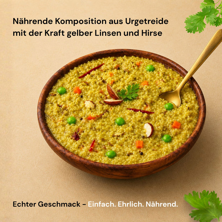 Gelbe Linsen –Multi-Hirse Khichdi