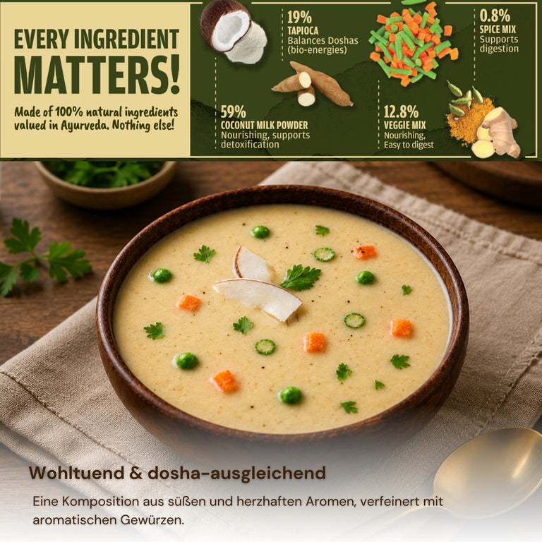 Eine nährstoffreiche ayurvedische Suppe