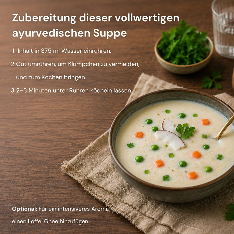 Eine nährstoffreiche ayurvedische Suppe