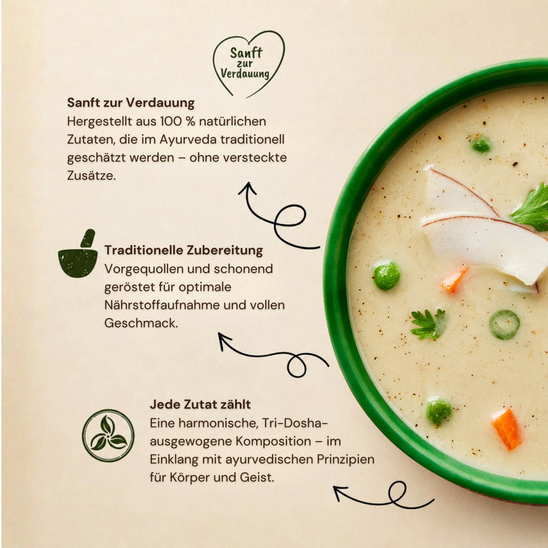Eine nährstoffreiche ayurvedische Suppe