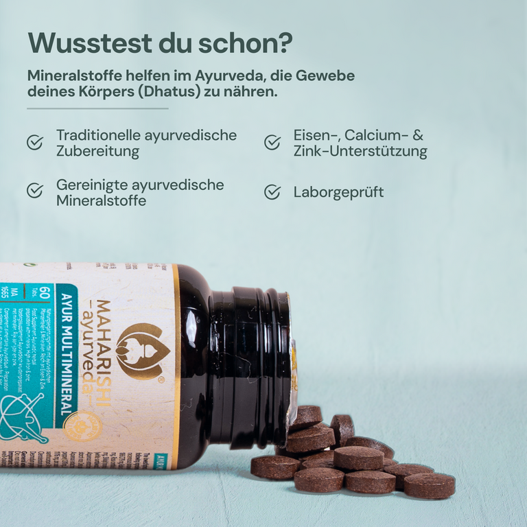 Ayur Multimineral MA 1665 – Complément alimentaire ayurvédique, fer et zinc