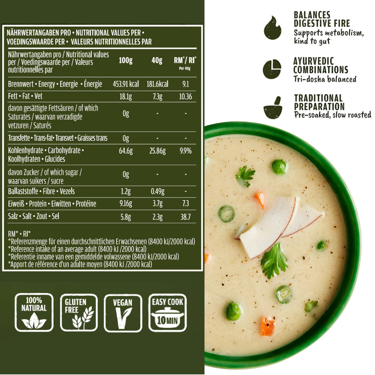 Eine nährstoffreiche ayurvedische Suppe
