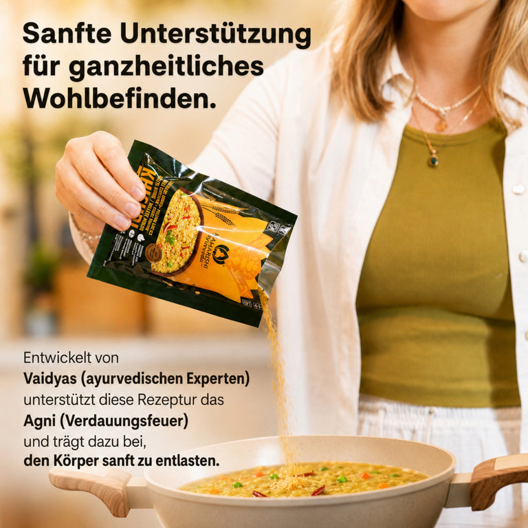 Gelbe Linsen –Multi-Hirse Khichdi