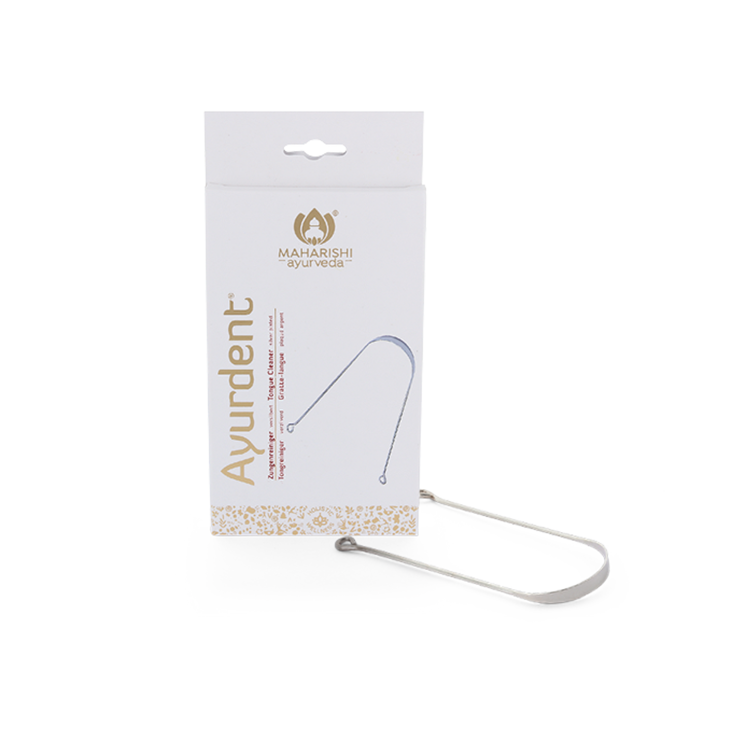 Tongue cleaner, silver-plated
