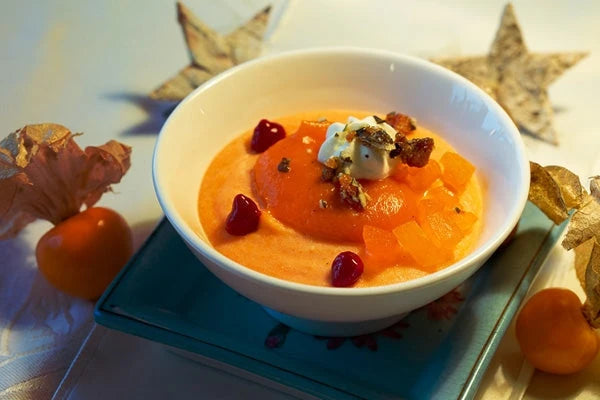 Kürbis-Orangencreme mit Kürbiskrokant