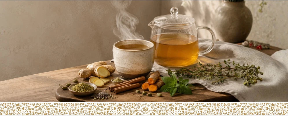 Wie Ayurveda-Kräuter und Gewürze im Tee verwendet
